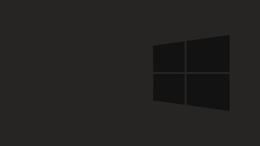 Black Windows 10 Hd On Gray Wallpaper