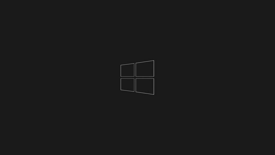 Black Windows 10 Hd Outline Logo Wallpaper