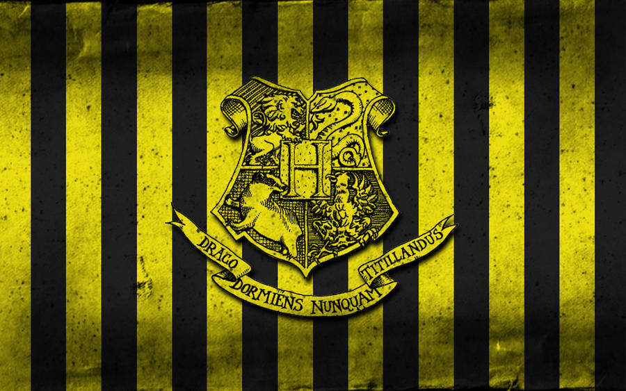 Black Yellow Hufflepuff Crest Wallpaper