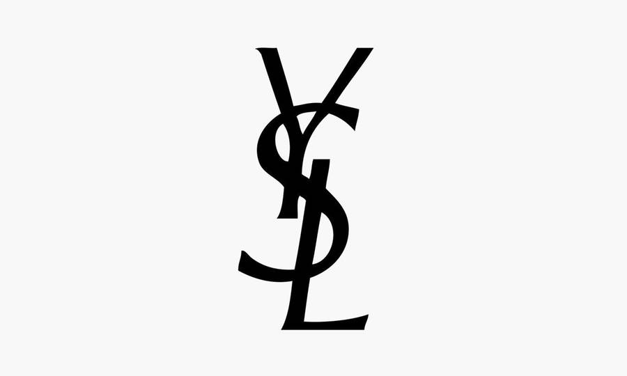 Black Ysl White Background Wallpaper