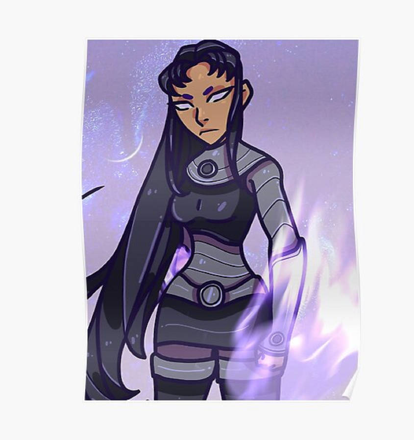 Blackfire Drawing In Blue Wallpaper