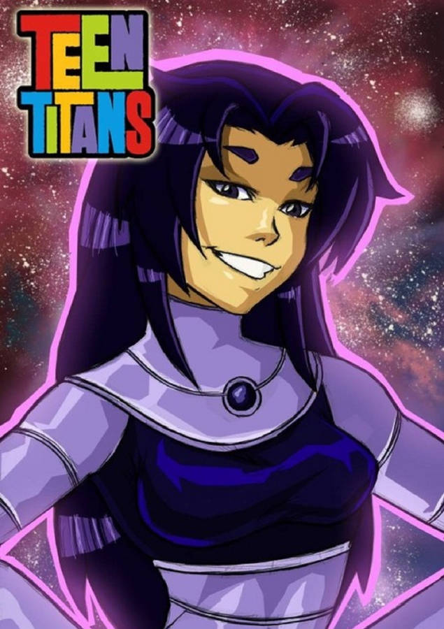 Blackfire Of The Teen Titans In Action Wallpaper