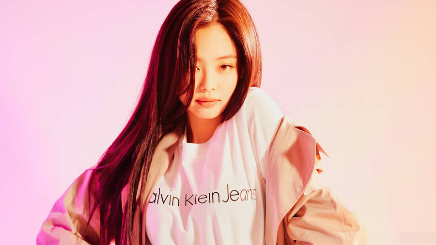 Blackpink Jennie For Calvin Klein Wallpaper