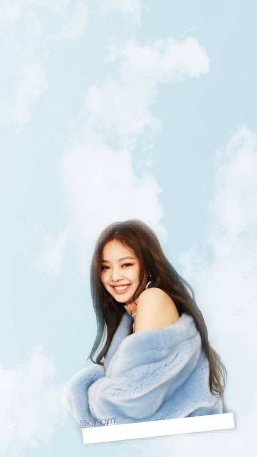 Blackpink Jennie On Blue Sky Wallpaper