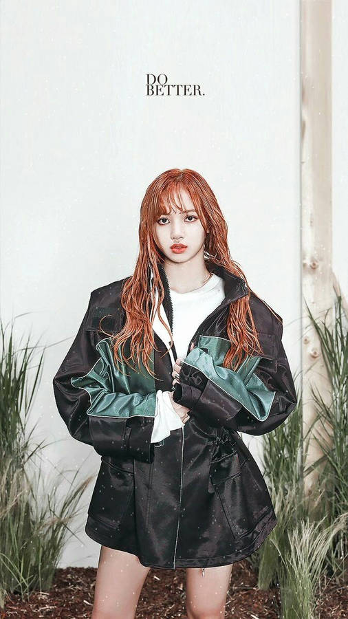 Blackpink Lisa In Jacket Wallpaper