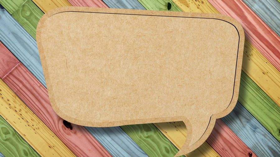 Blank Corkboard With Speech Bubble Wallpaper