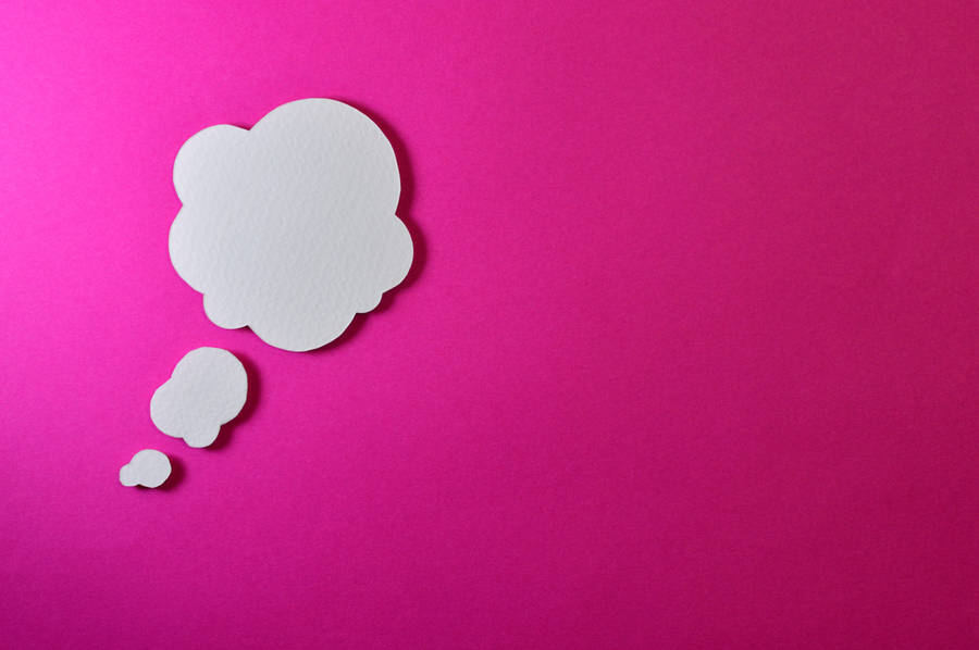 Blank Pink Speech Bubble Wallpaper