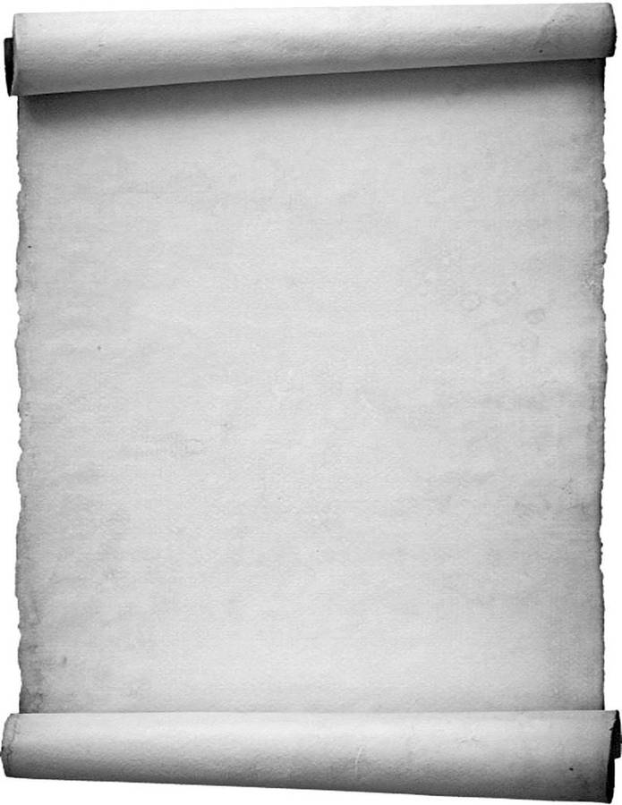 Blank White Scroll Unfurling Against A Stark White Background Wallpaper