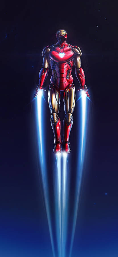 Blasting Off Iron Man Android Wallpaper