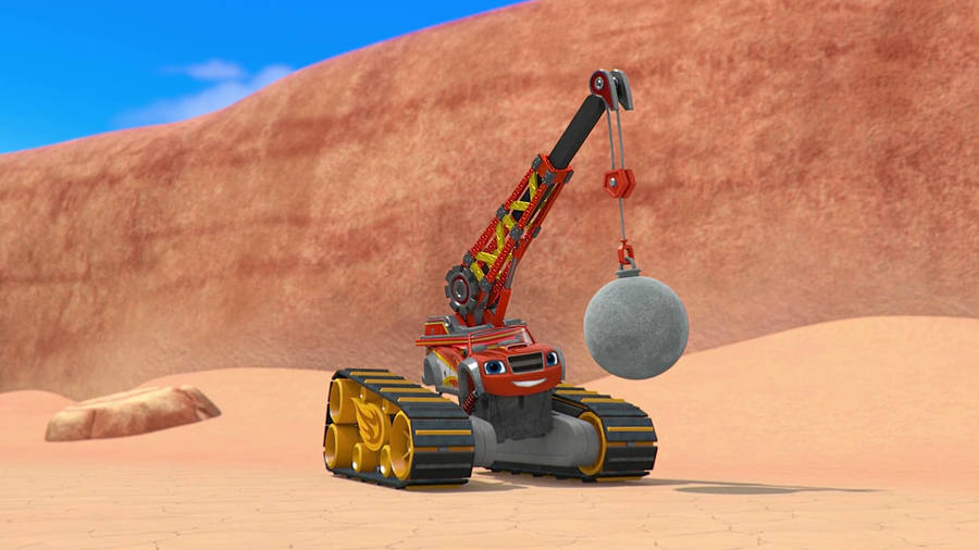 Blaze And The Monster Machines - High-action Crane Scene Wallpaper