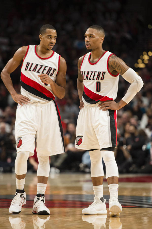 Blazers Damian Lillard And Cj Mccollum Wallpaper