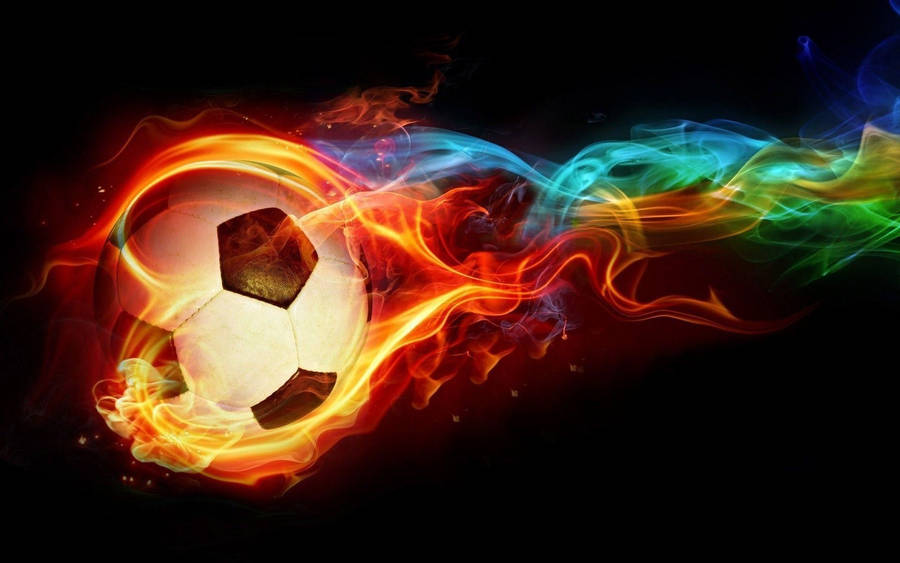 Blazing Soccer Ball Hd Wallpaper