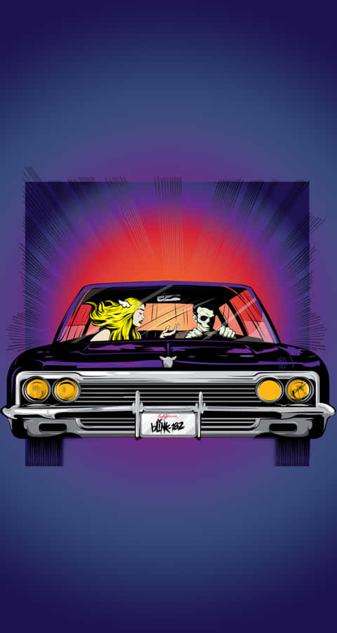 Blink182 Animated Car Ride Wallpaper