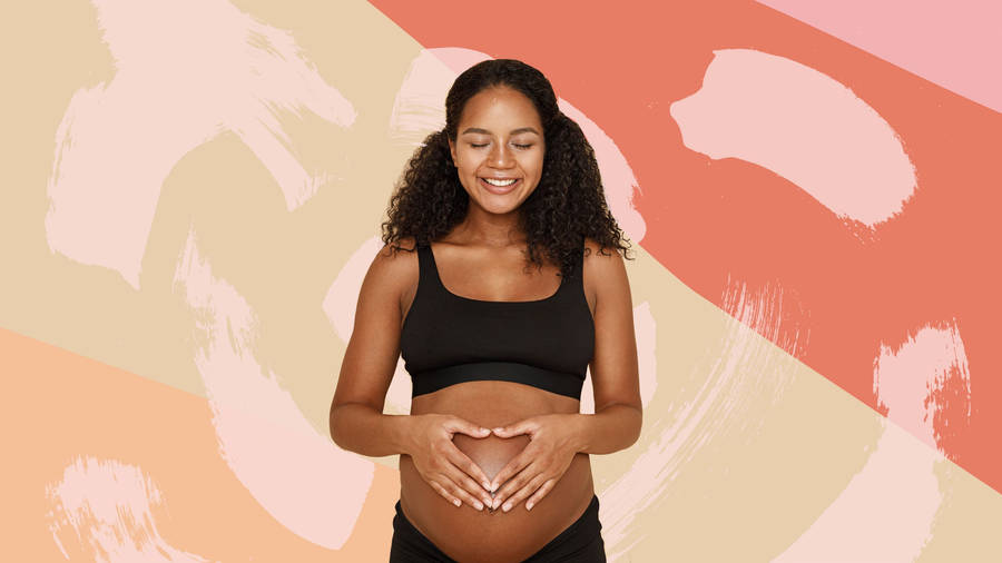 Blissful Pregnant Lady Wallpaper