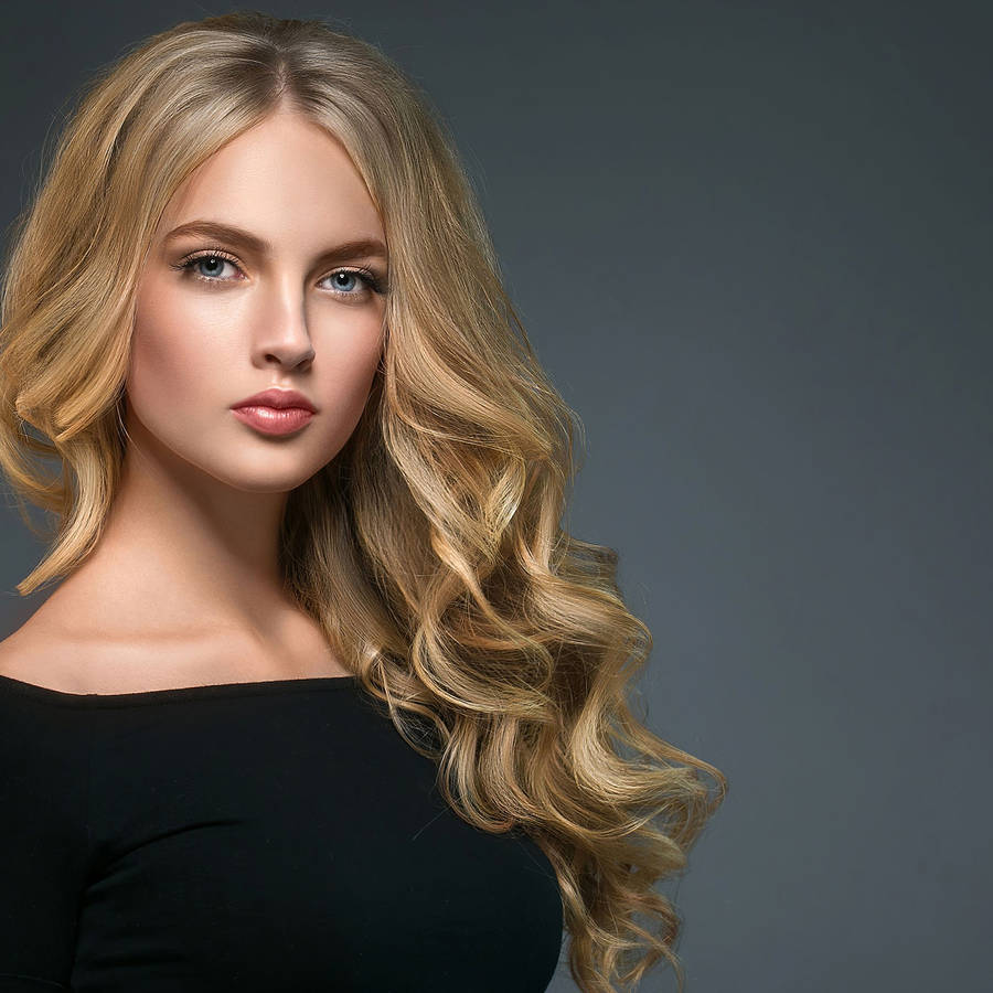 Blonde Woman For Salon Advertising Wallpaper