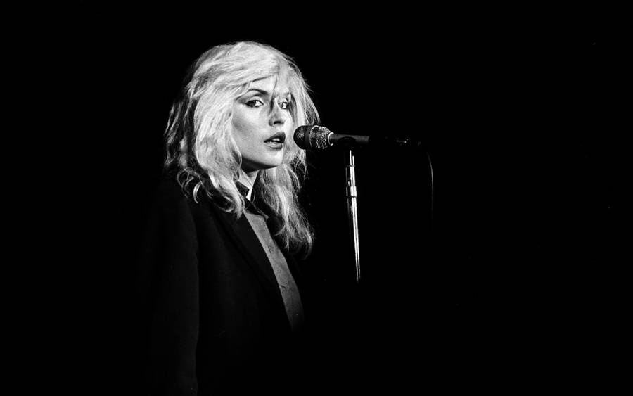 Blondie Debbie Harry Concert Noir Photography Wallpaper