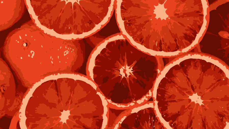 Blood Orange Citrus Fruit Red Aesthetic Wallpaper