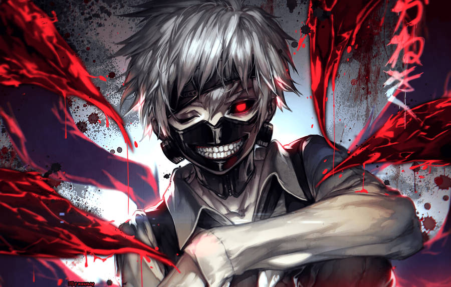 Bloody Kaneki Ken Artwork Wallpaper