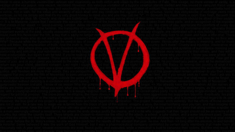 Bloody Letter V Wallpaper