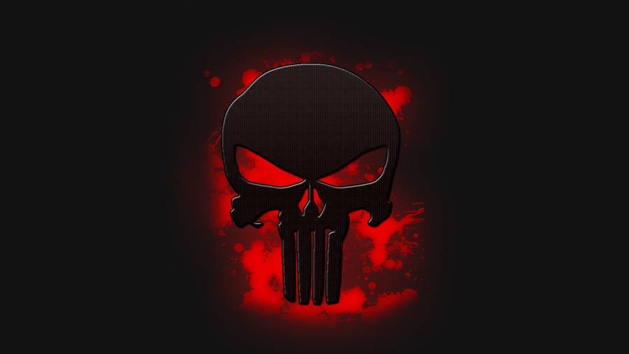 Bloody Red Punisher Logo Wallpaper