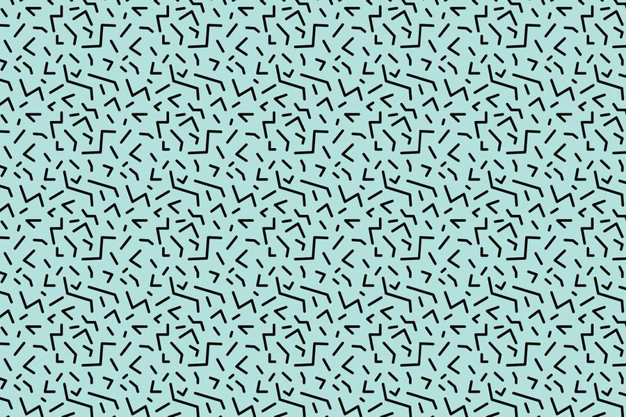 Blue 90s Graphic Lines Pattern Wallpaper