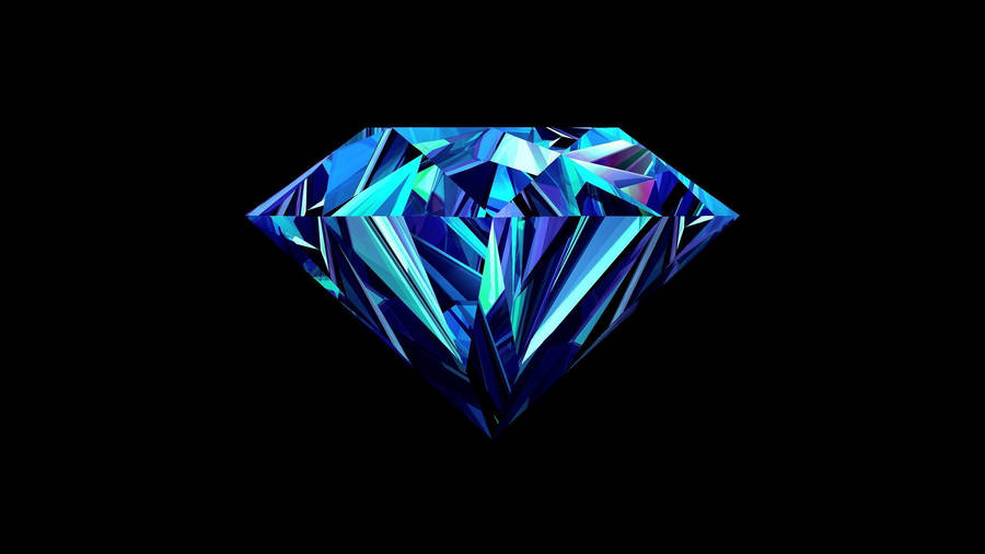 Blue Abstract Diamond Art Wallpaper