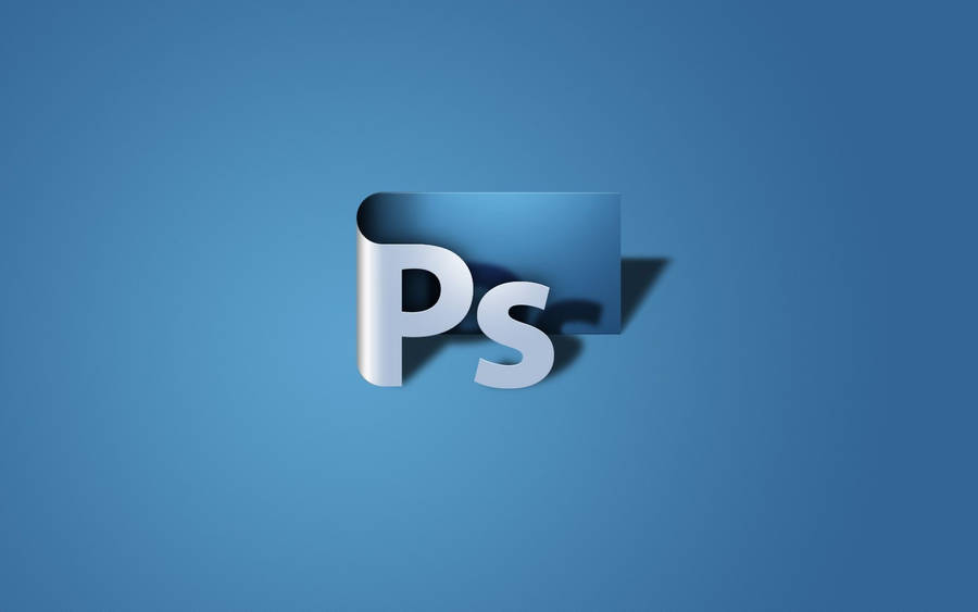 Blue Adobe Photoshop Icon Wallpaper