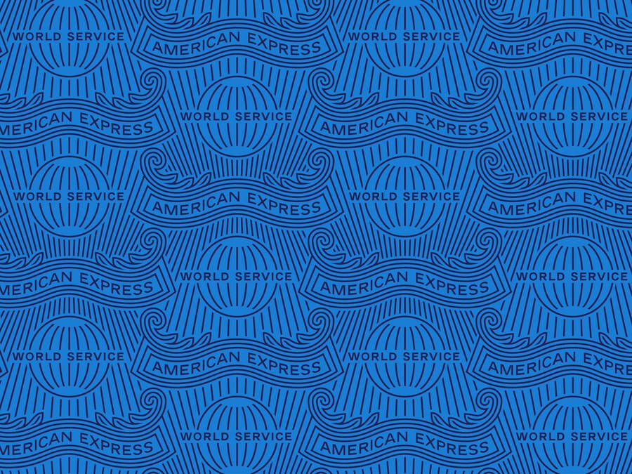 Blue American Express World Service Wallpaper