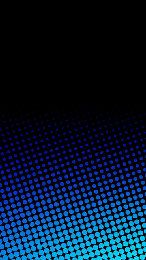 Blue Amoled Dots In Black Wallpaper