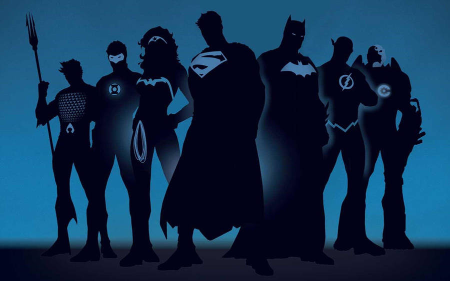 Blue And Black Dc Superheroes Wallpaper