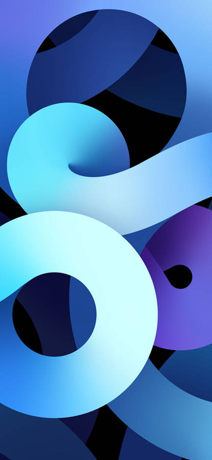 Blue And Purple Loop Ios 16 Wallpaper