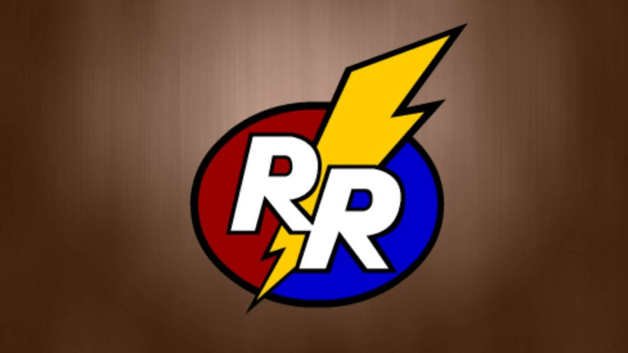 Blue And Red Chip N Dale Rescue Rangers Logo Wallpaper