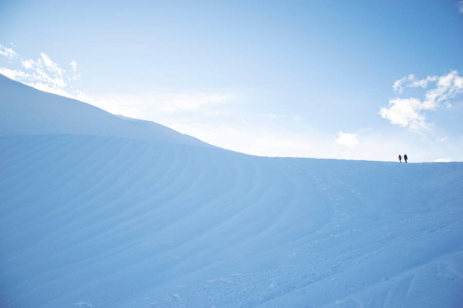 Blue And White Desert Wallpaper