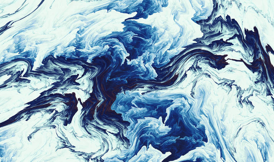 Blue And White Marble Design Wallpaper