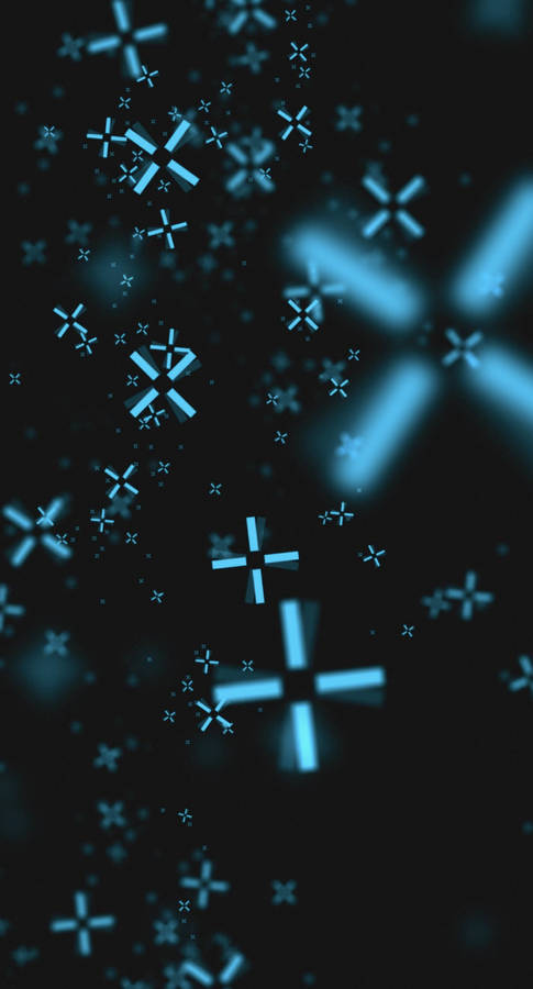 Blue Art In Cool Black Background Wallpaper