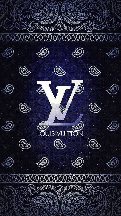 Blue Bandana Louis Vuitton Monogram Wallpaper