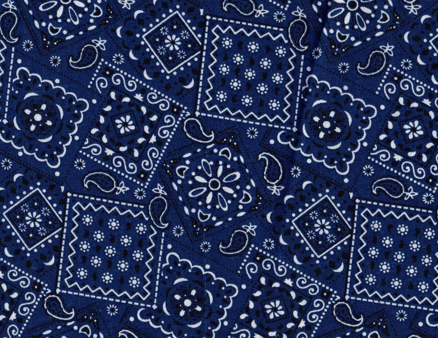 Blue Bandana With Paisley Pattern Wallpaper