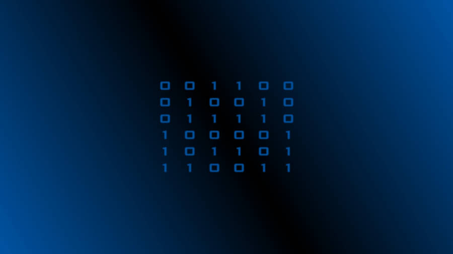 Blue Binary Programming Wallpaper