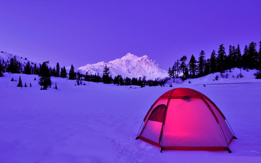 Blue Camping Wallpaper