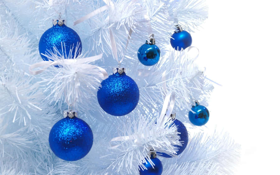 Blue Christmas Balls Wallpaper