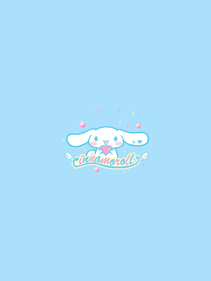 Blue Cinnamoroll Logo Wallpaper