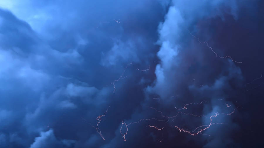 Blue Cloud Thunderstorm Wallpaper