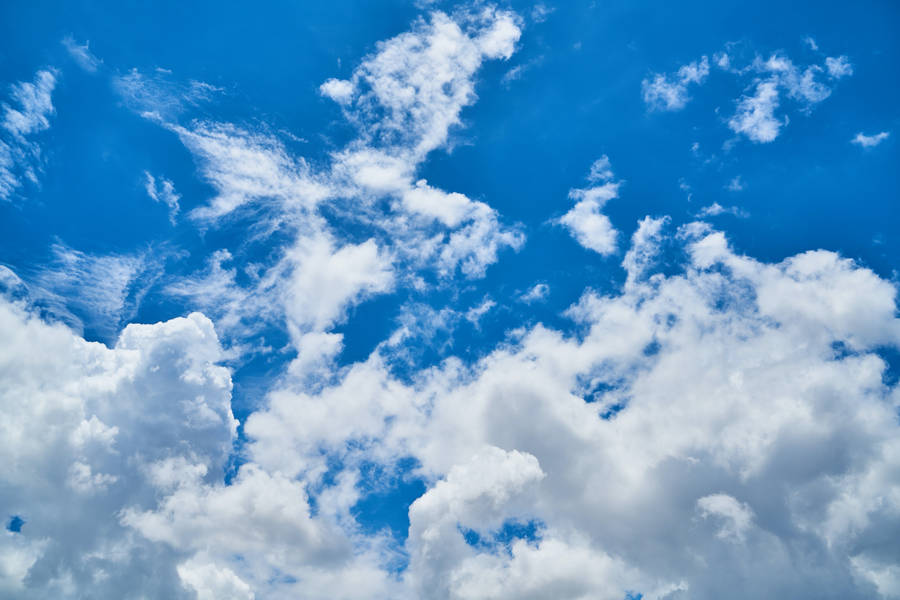 Blue Cloudy Sky Background Wallpaper