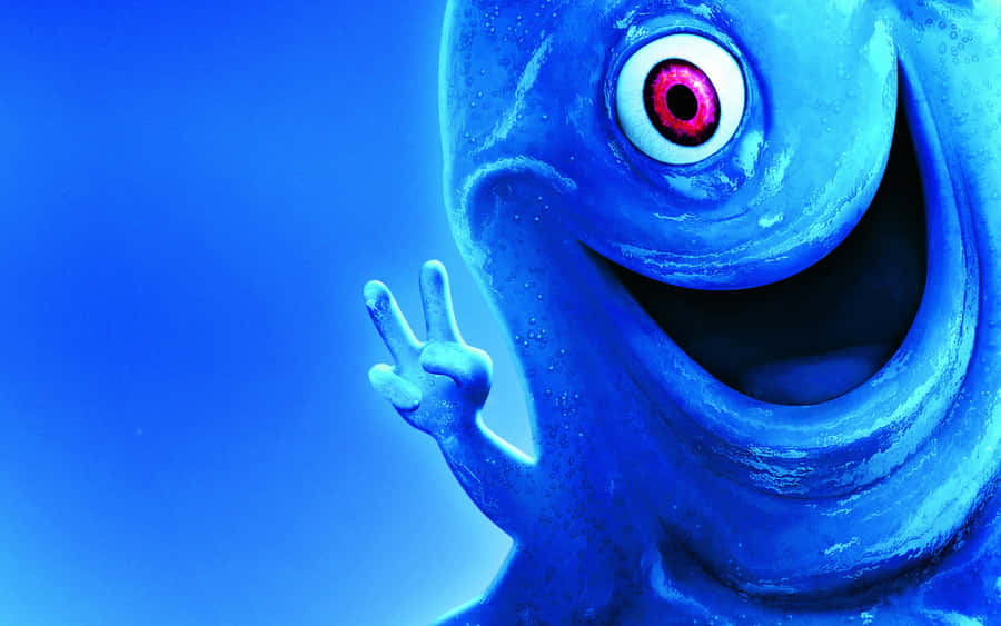 Blue Creature Peace Sign Wallpaper