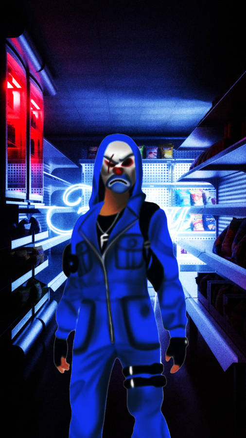 Blue Criminal Bundle In A Store Wallpaper