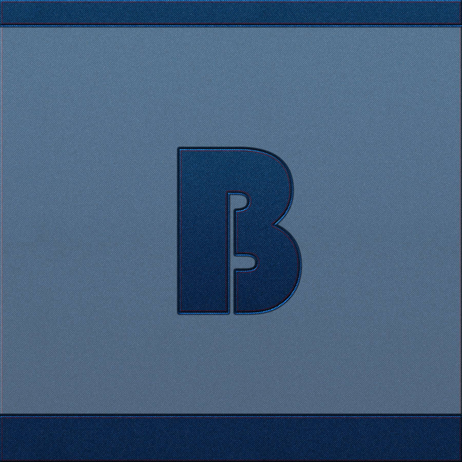 Blue Denim Letter B Wallpaper