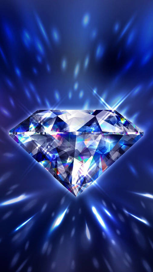 Blue Diamond Retro Art Wallpaper