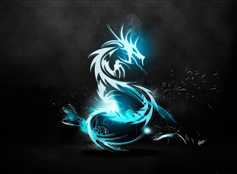 Blue Dragon Letter S Wallpaper