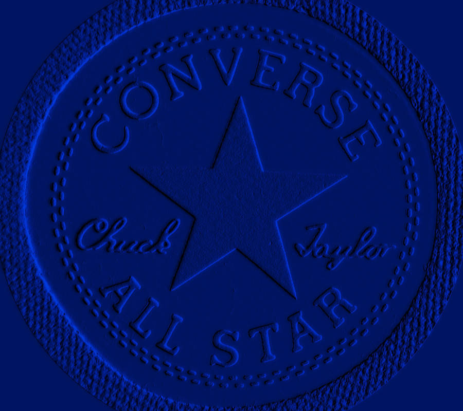 Blue Embossed Converse Logo Wallpaper