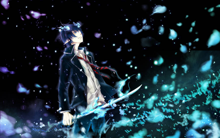 Blue Exorcist Rin Blue Flame Wallpaper